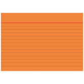 Karteikarten | A6, liniert, orange, 100 Stück